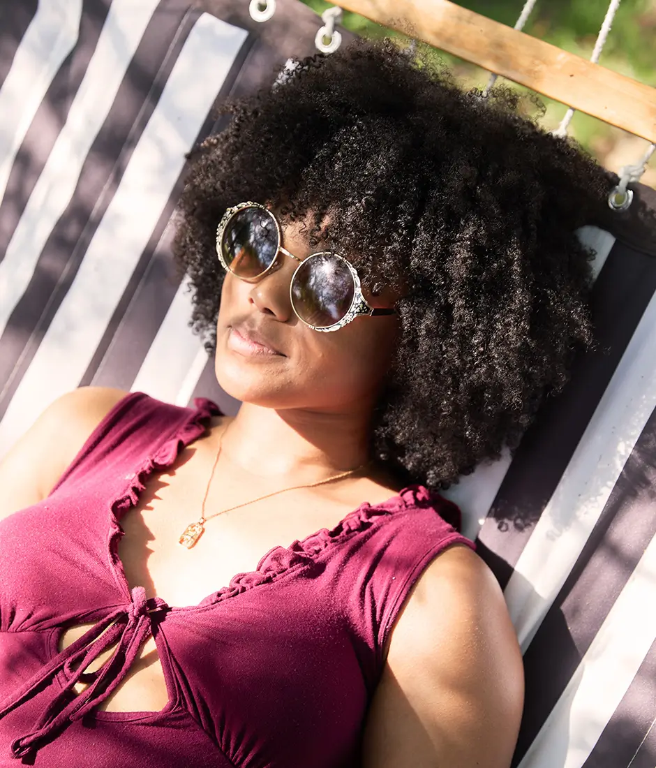 young woman relaxing