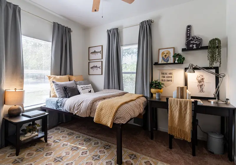 furnished bedroom