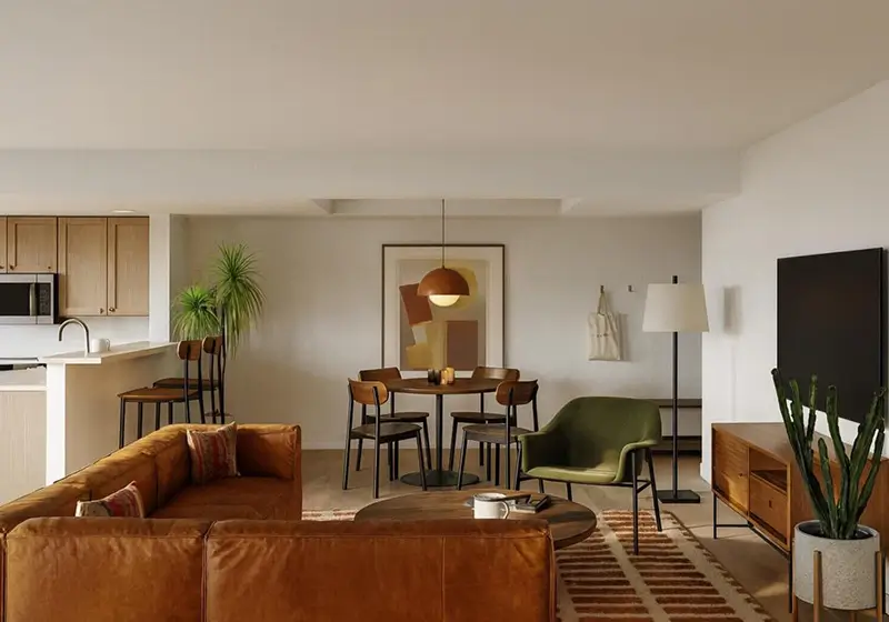 living and dining room