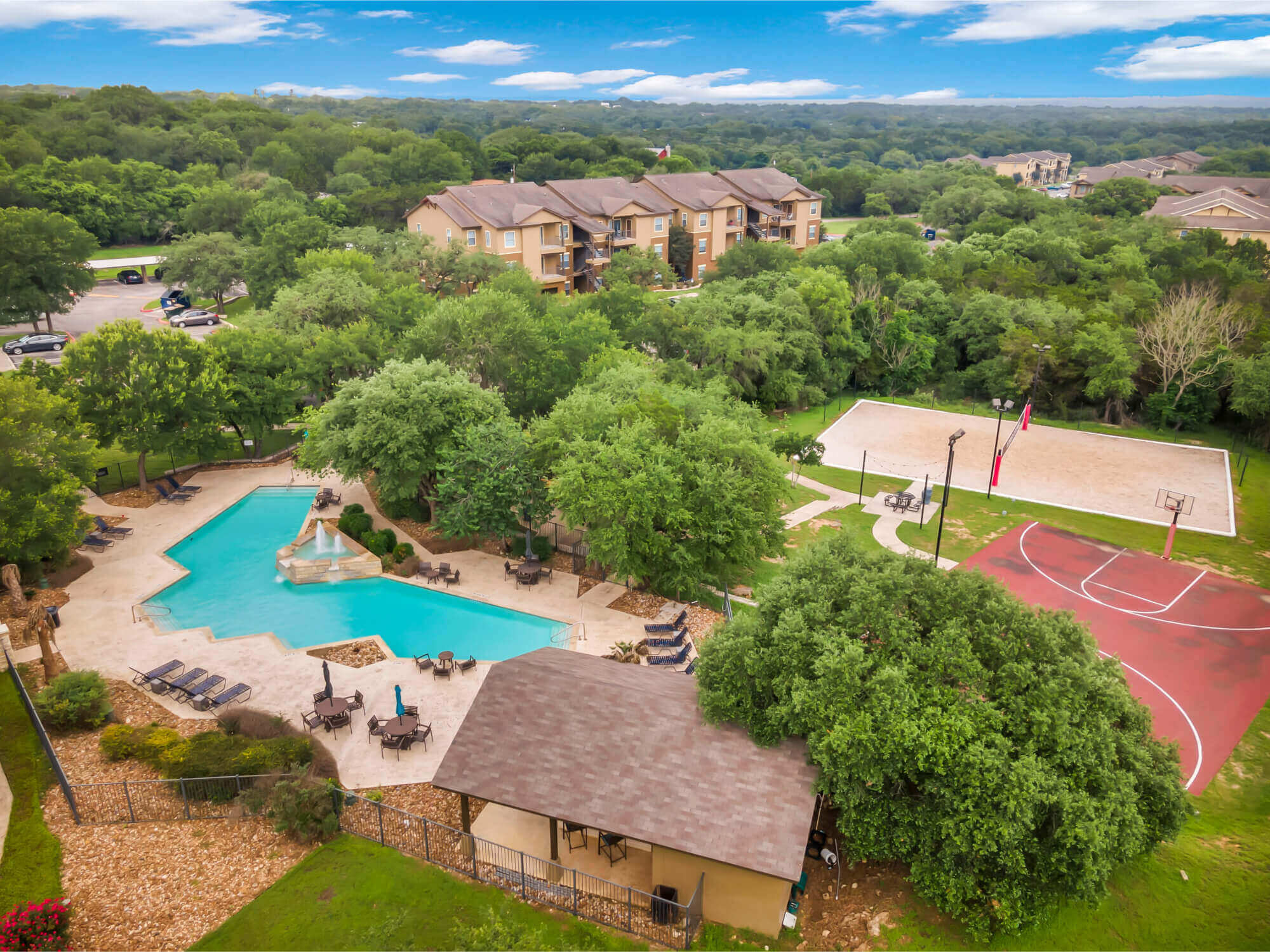 aerial view of the community
